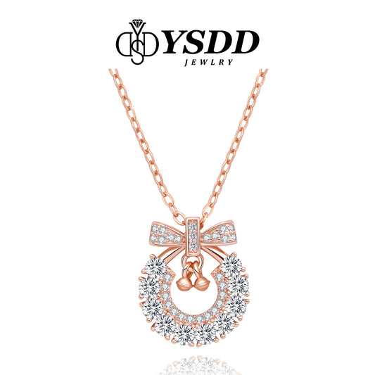 【#204 Wreath&Bell】High Carbon Necklace in s925 Rose Gold