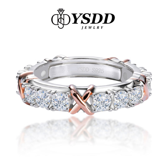 【#42 50% OFF】Stacking Moissanite Ring Band in s925