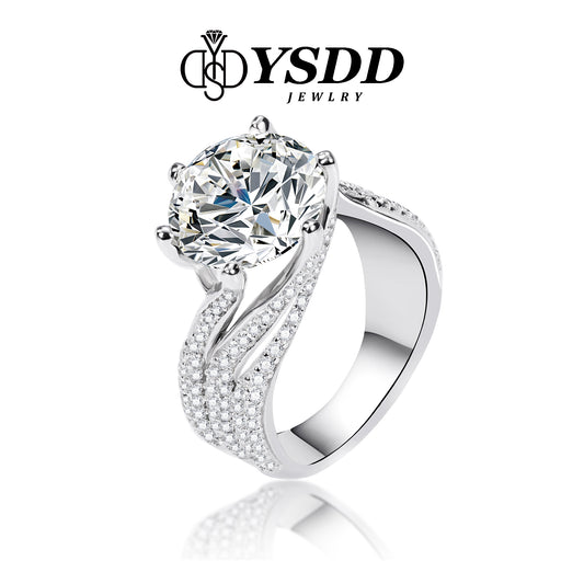 【#5 Best Seller】3-5CT Luxury Engagement Moissanite Ring 925 Sterling Silver